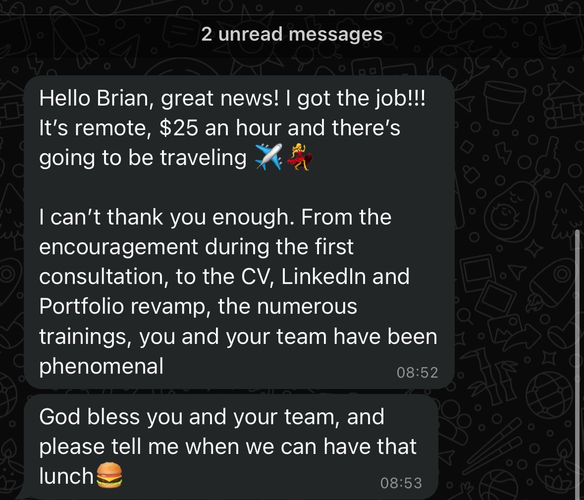 LinkedIn testimonial